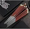 Багаторазові Китайські Палички Для їжі з Преміальних твердих сортів Сандалового дерева + Нержавіюча сталь, фото 2