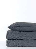 Комплект постельного белья SoundSleep Stonewash Adriatic dark gray темно-серый Двуспальный евро комплект