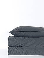 Комплект постільної білизни SoundSleep Stonewash Adriatic dark gray темно-сірий Двоспальний євро комплект