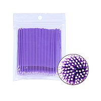 Микробраши в пакете (микроапликаторы), размер S, фиолетовые, 100 шт