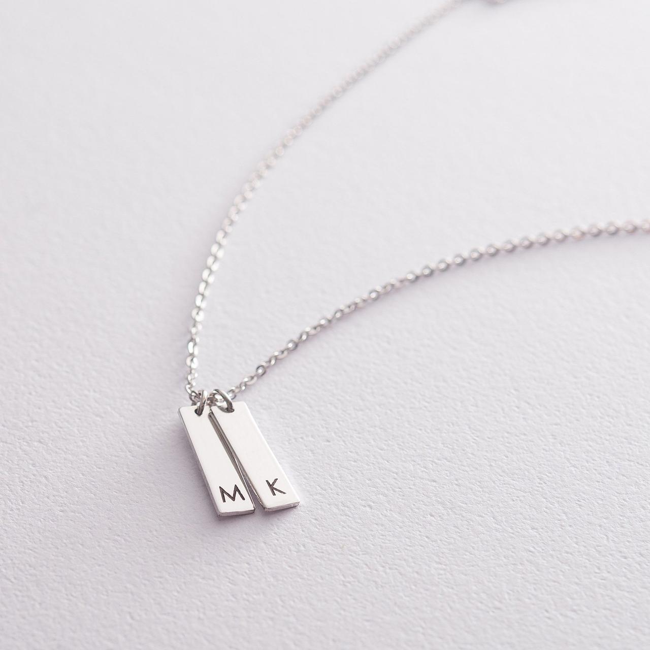 Срібне кольє "Любімні букви" з гравіюванням
(подвійне) 18981б Zipexpert ZIPEXPERT LOVE-SHOPE