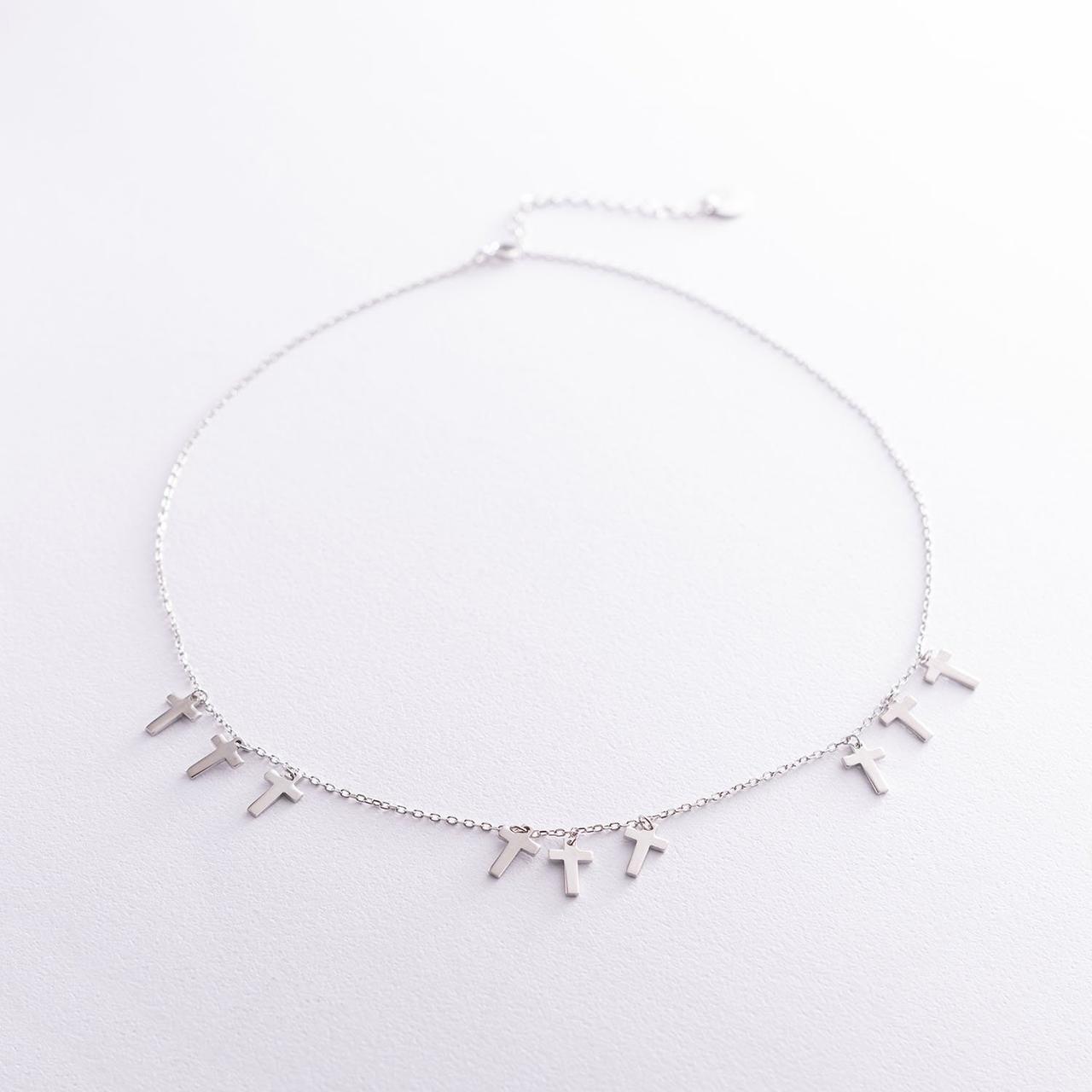 Срібне кольє з хрестиками 18941 Zipexpert ZIPEXPERT LOVE-SHOPE