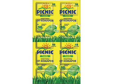 Пластини від комарів (10 шт) Picnic Family ТМ PICNIC