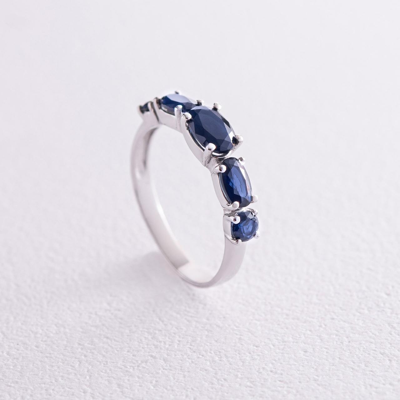 Срібне кільце із синтетичними сапфірами 
1722/1р-NSPN Zipexpert ZIPEXPERT  LOVE-SHOPE