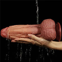 Фалоімітатор 10'' Dual layered Platinum Silicone Cock, фото 3