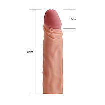 Насадка на член Pleasure X-Tender Penis Sleeve Flesh 1, фото 2