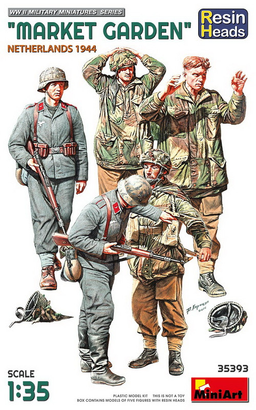 Пластикова модель 1/35 MiniArt 35393 "Market garden" Netherlands 1944 Resin heads, фото 1