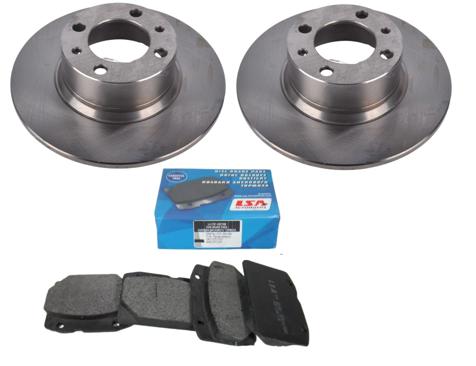 Диски Тормозные Передние (к-т Лев+прав+колодки) ВАЗ 2101-07 LSA ...