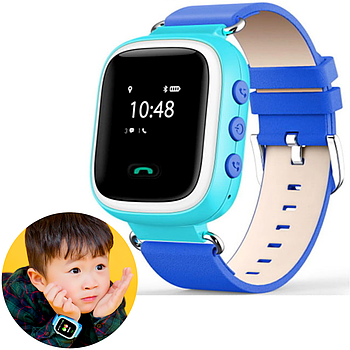 Дитячий Розумний годинник-телефон з GPS-трекером Smart Baby Watch Q60, Блакитний / Наручний смарт годинник для дівчинки