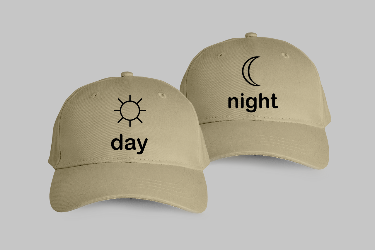 Парні кепки для закоханих "day-night", фото 1