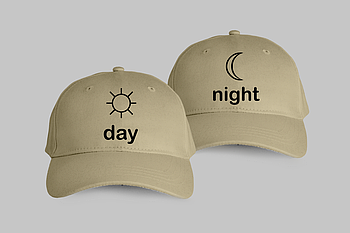 Парні кепки для закоханих "day-night"
