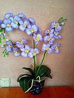 Штучна орхідея в вазоні на дві гілочки