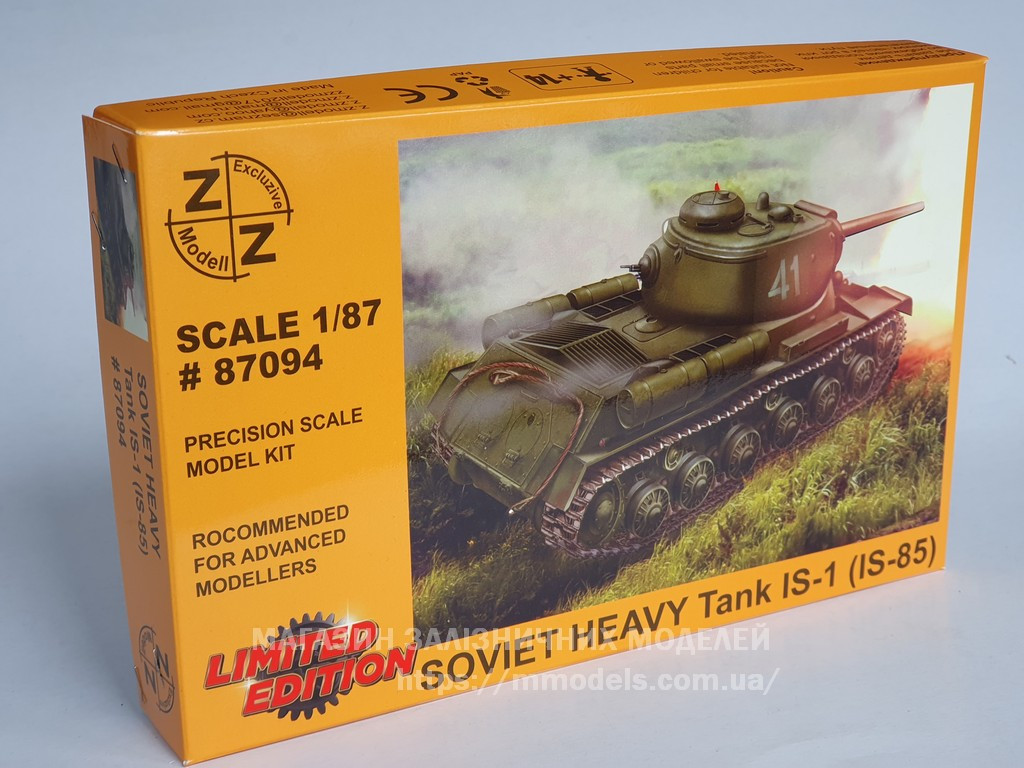 Модель для сборки - броньований танк ІС-1, масштаба 1/87,H0, фото 1