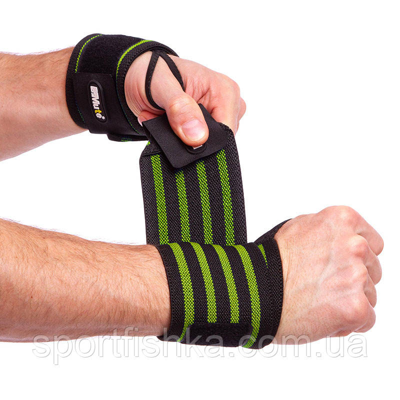 Бинти кистьові для жиму та тяги 2 шт. салатовий, фото 1