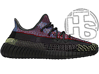 Женские кроссовки Аdidas Yeezy Boost 350 V2 Yecheil Reflective Black Blue Red FX4145