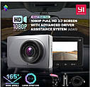 Автомобільний відеореєстратор Xiaomi Yi Smart Dash Camera Car DVR 1080P WiFi Gray 165°Full HD 1080P, фото 3