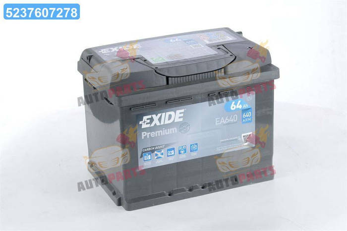 Аккумулятор 64Ah-12v Exide PREMIUM(242х175х190),R,EN640 EA640 (ID ...