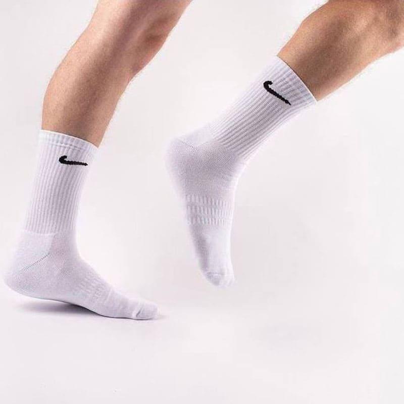 Спортивні чоловічі шкарпетки SuperSox високі Nike, Білі 41-45р.