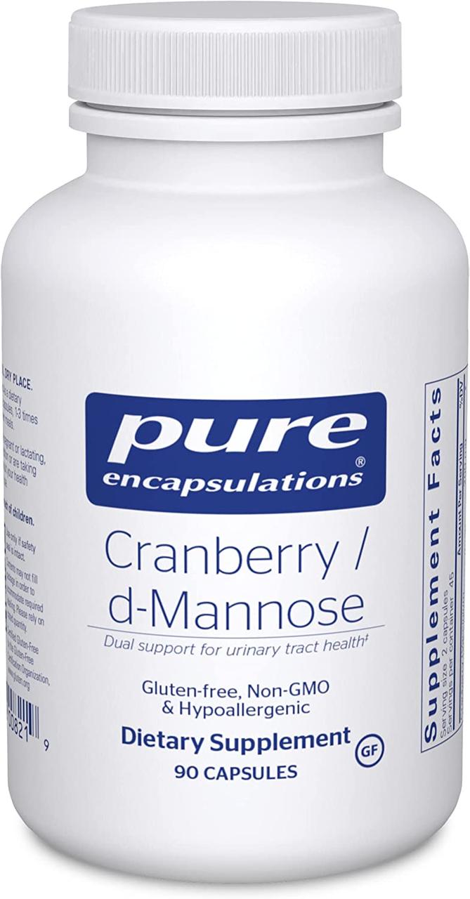 Pure Encapsulations Cranberry/D-Mannose / Клюква та D-манноза для здоров'я сечовивідних шляхів 90 капсул, фото 1