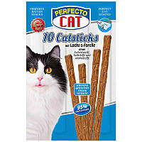 Лакомство Perfecto Cat для кошек палочки с лососем и форелью 10 шт., 50г