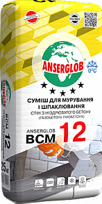 Клей для газоблокам Anserglob ВСМ 12 (зима)