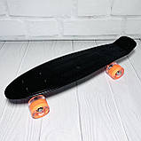 Скейт (пенні борд) Penny board зі світними колесами колеса ЧОРНИЙ арт. 0990/76761, фото 2