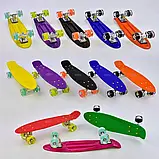Скейт (пенні борд) Penny board зі світними колесами колеса ЧОРНИЙ арт. 0990/76761, фото 3