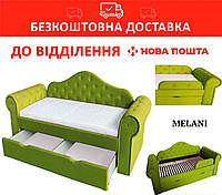 Кровать детская мягкая 80*170 Мелани/MELANI 05 Лайм