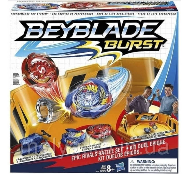 Набір арена і 2 Бейблейд з пускачами Beyblade Burst Epic Rivals Battle Beystadium
