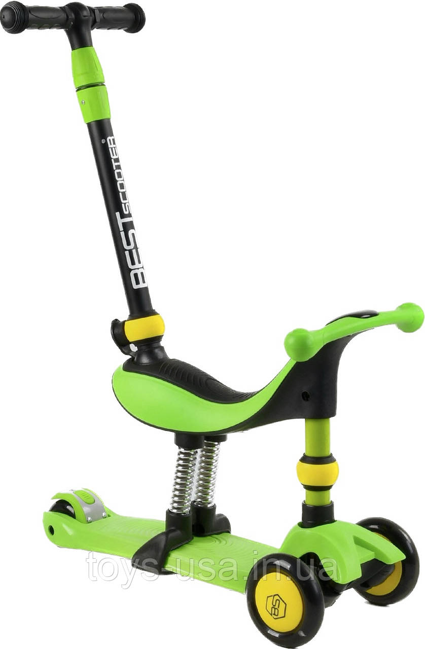 Самокат — велобіг 3в1 Best Scooter з батьківською ручкою арт. BS-30802
