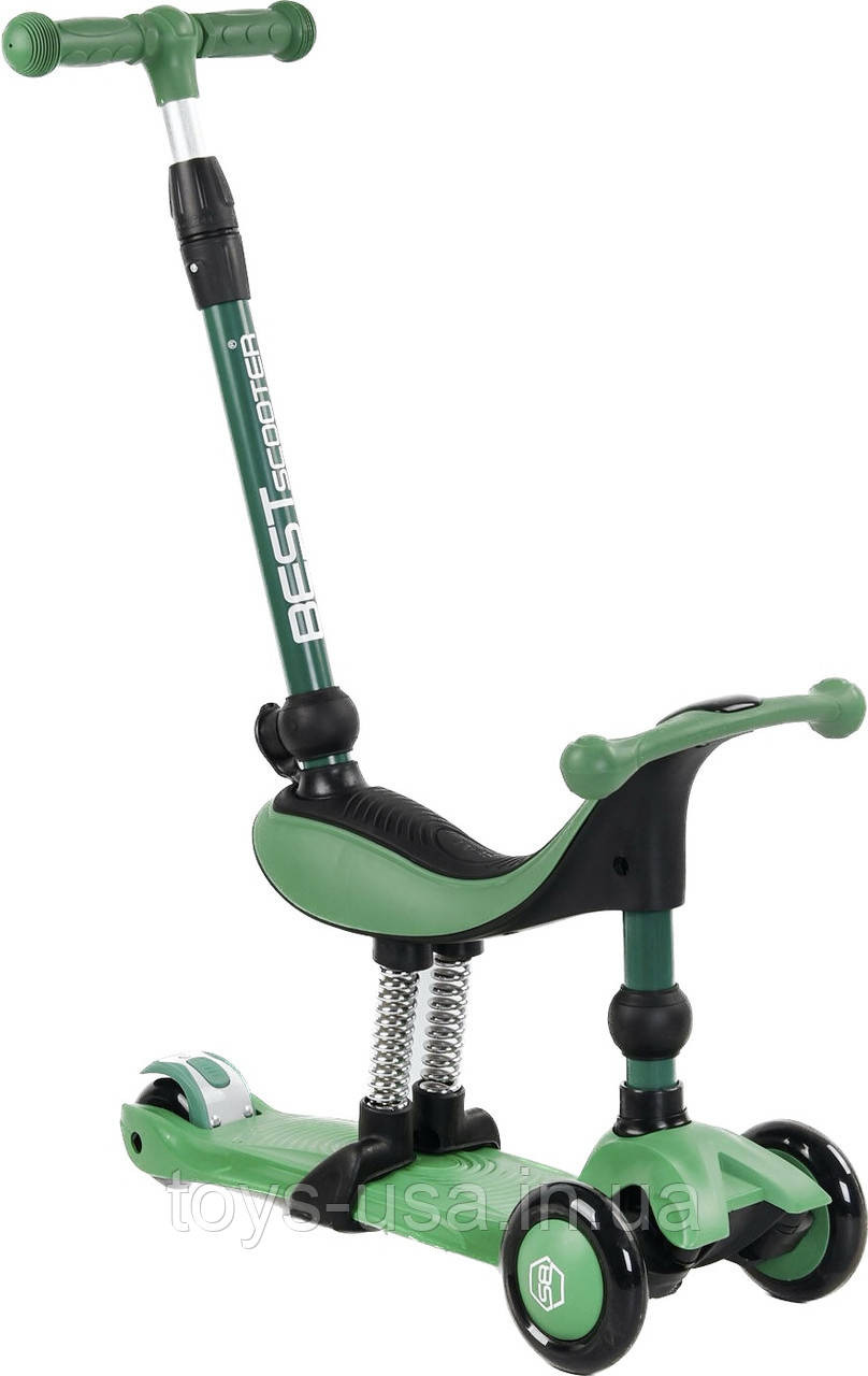 Самокат — велобіг 3в1 Best Scooter з батьківською ручкою арт. BS-78812