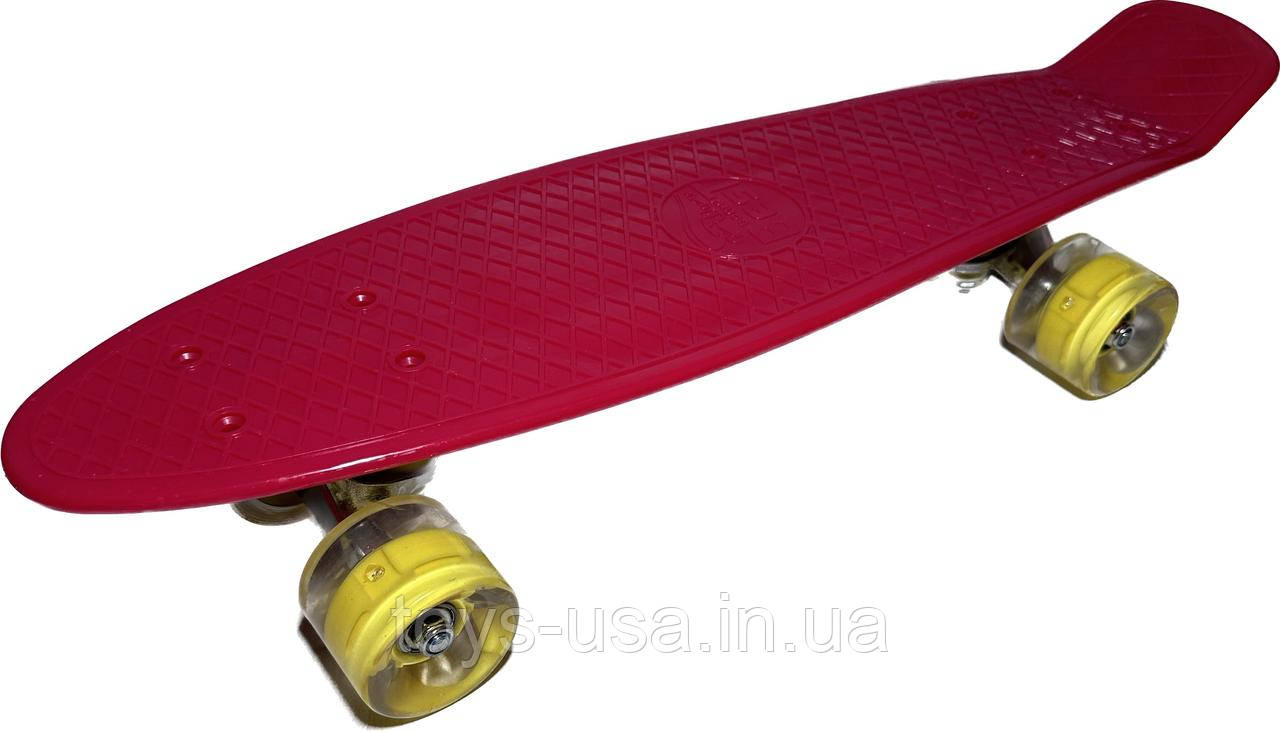 Скейт-піні борд — Penny board (світні колеса) арт. 76761/0220