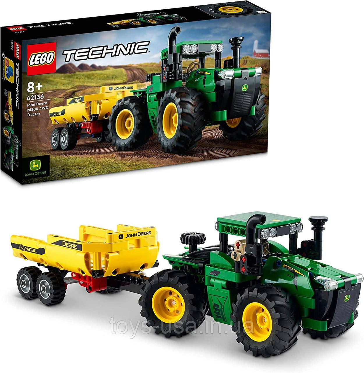 Конструктор Лего технік LEGO 42136 Technic John Deere 9620R 4WD Tractor