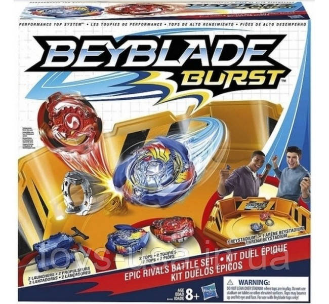 Набір арена і 2 Бейблейд з пускачами Beyblade Burst Epic Rivals Battle Beystadium
