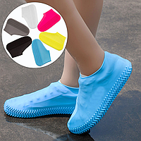 Бахіли Силіконові для Взуття від дощу та Грязі Waterproof Silicone Shoe Cover Багаторазові L, M S