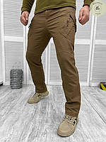 Тактические демисезонные штаны Корд Coyote стрейч-коттон. Армейские, военные брюки койот весна (арт. 13632)