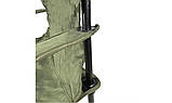 Складне кемпінгове крісло BaseCamp Big Boy Оливковий, макс. навантаження 120 кг, для дачі та відпочинку, фото 6