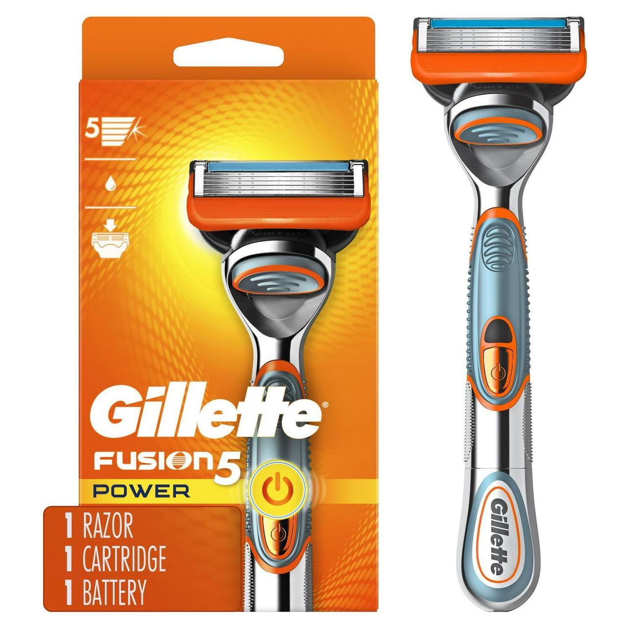 Бритва Мужская Gillette Fusion5 Power (1 Станок 1 Картридж 1 Батарейка ...