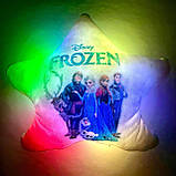 Подушка нічник Frozen — м'який нічник із героями з мультфільму Фрізен шикарний подарунок дівчинці, фото 4