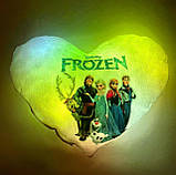 Подушка нічник Frozen — світильник іграшка Фрозен Холодне серце, фото 3