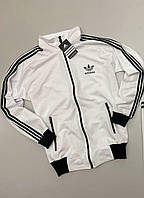 Кофта Adidas на молнии мужская женская олимпийка адидас весенняя осенняя унисекс белая люкс качество