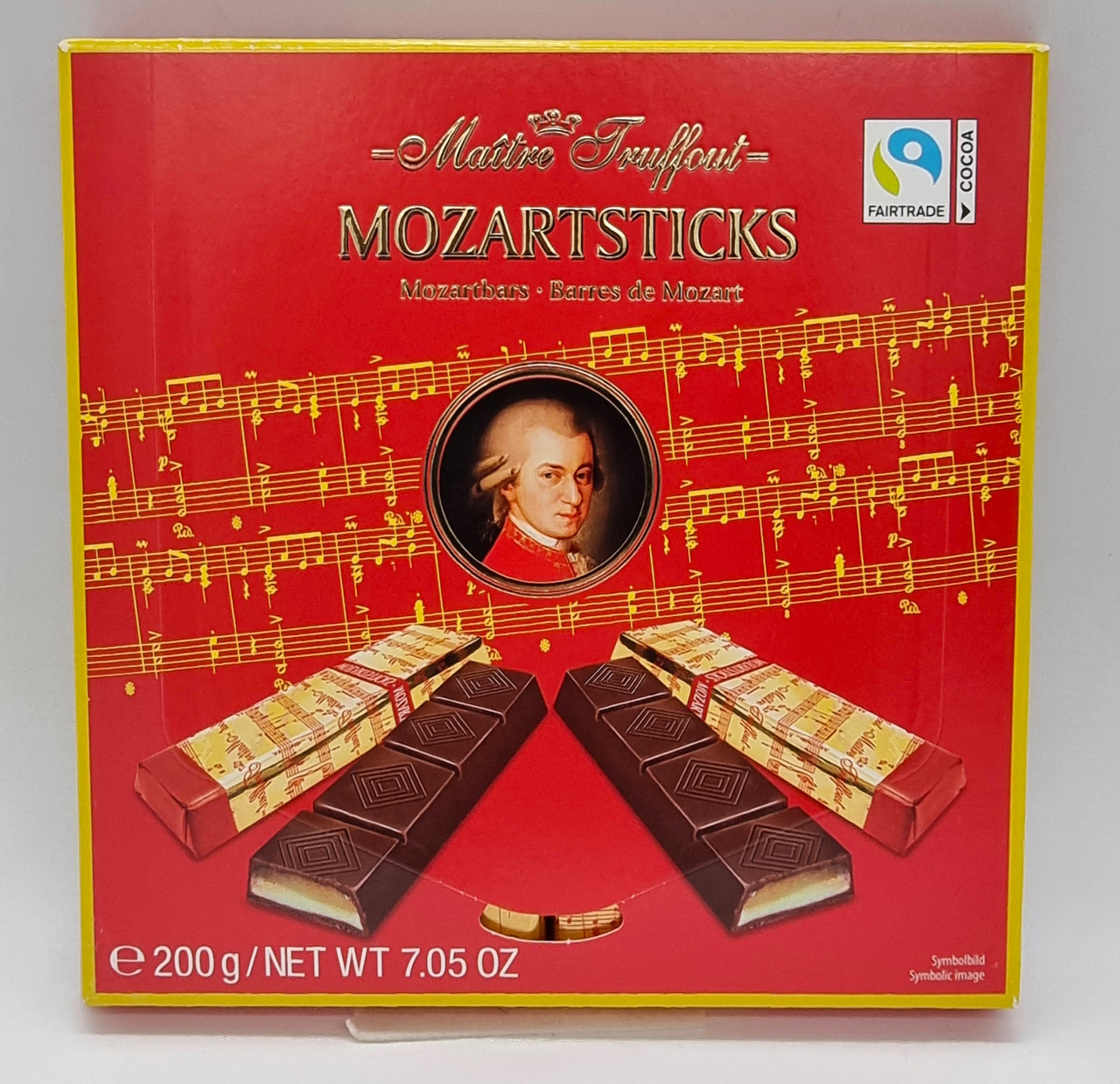 Марципанові батончики в чорному шоколаді Maitre Truffout Mozart Sticks 200 г Австрія