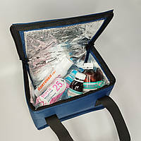 Термосумка плотная для обедов сумка-холодильник термобокс для еды, лекарств 5.5л