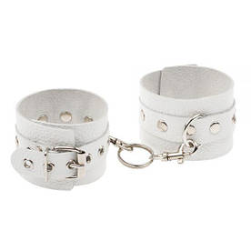 Наручники Leather Double Fix Hand Cuffs, White