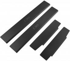 Захист порогів - накладки на пороги Hyundai I30 III c 2013 р. (Premium Carbon)