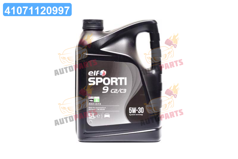 Олива моторна ELF SPORTI 9 C2/C3 5W-30 (Каністра 5л) 214253 UA8