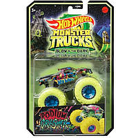 Машинка Hot Wheels Monster Trucks Glow In The Dark Podium Crasher HCB50-51