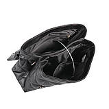 ЧОРНА —  якісна стьобана молодіжна крос-боді сумочка на два окремих відділення під клапаном (Луцьк, 744), фото 3