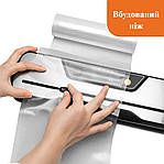 Вакууматор пакувальник їжі з пакетами Wi-simple 6612 з вбудованим ножем. Вакумізатор пакувальник для дому, фото 5