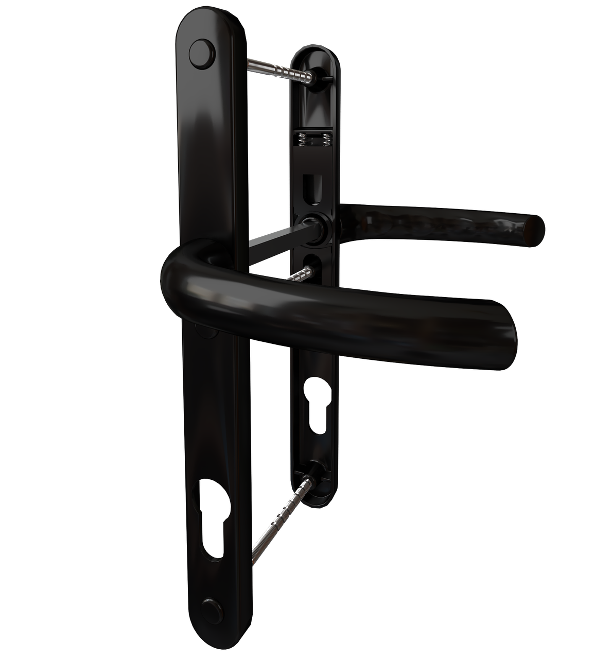 Дверна ручка для пвх дверей універсальна (дверний гарнітур) Astex HERMES DHS 92/11 Чорний (RAL 9005)